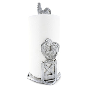 Arthur Court Western Frontier Rooster Paper Towel Holder