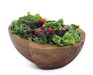 Arthur Court Wood Bowls / Boards Acorn Shape Acacia Wood Salad  Bowl Large