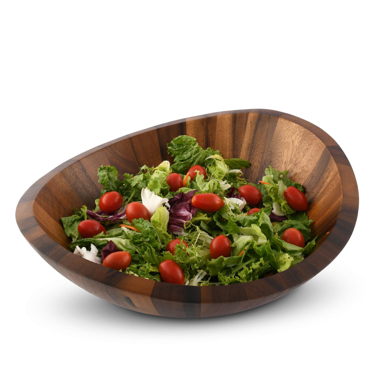 Arthur Court Wood Bowls / Boards Munich Pattern Large Acacia  Wood Salad Bowl