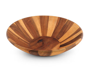 Arthur Court Wood Bowls / Boards Wok Style Wooden Acacia Salad Bowl Extra Large